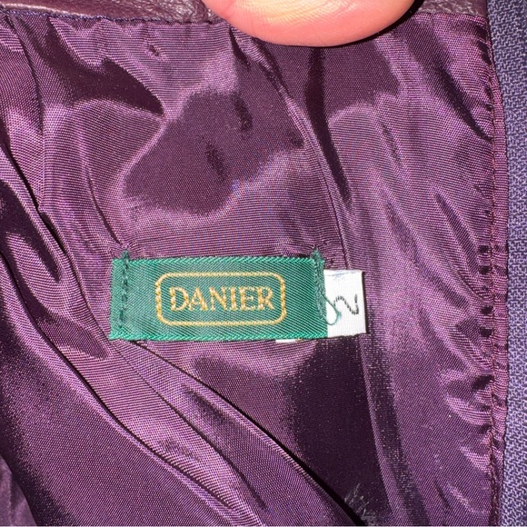 Vintage 90s Vibrant purple 100% Leather Pencil Skirt - size 2 - Picture 10 of 13